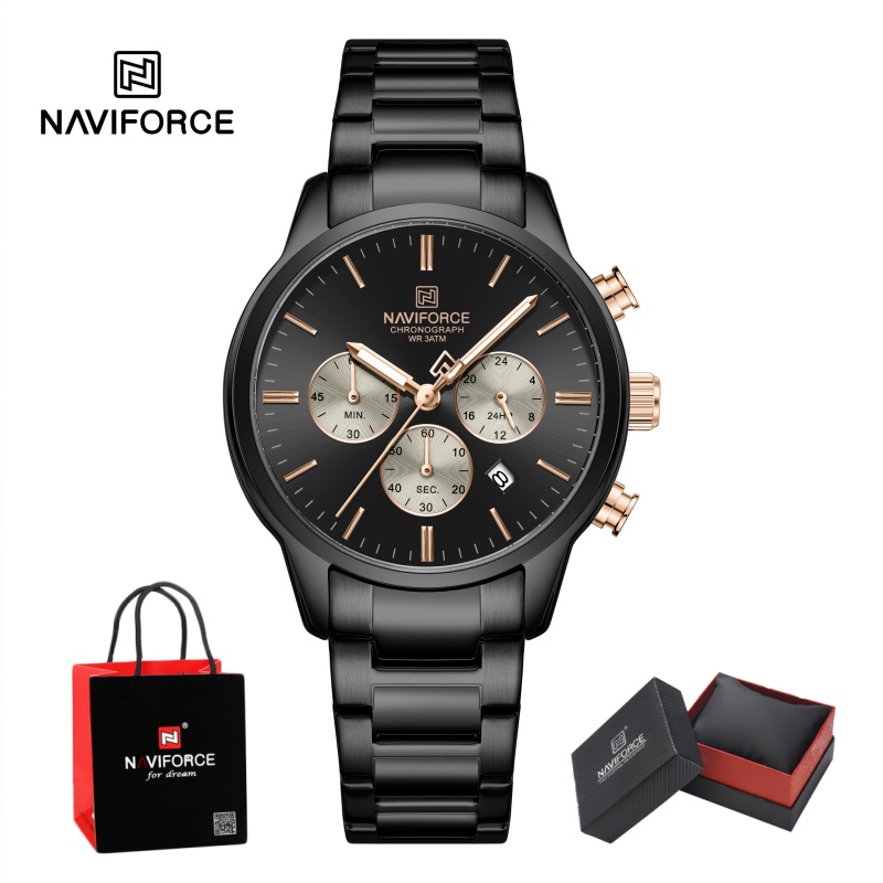 NAVIFORCE Men Quartz Chronogra - огляд і ціна Watch Display Box