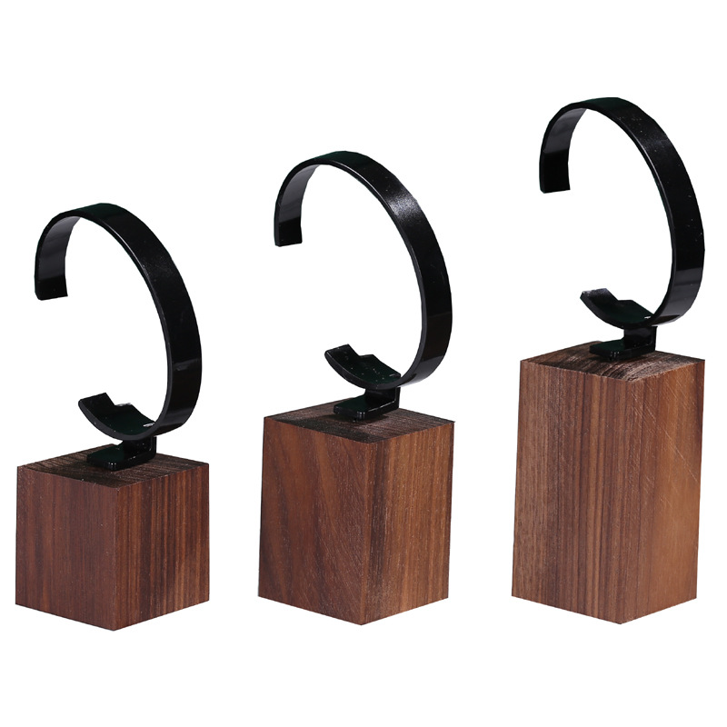 New Wooden C Shaped Watch Disp - огляд і ціна Jewelry And Watches Inc